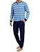 Bresdk Herren Schlafanzug Lang Baumwolle Pyjama Set Winter Schlafanzüge