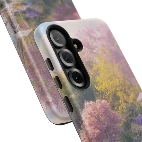 Coque Galaxy S25 Plus rigide mate motif cascade jardin fleuri - 2