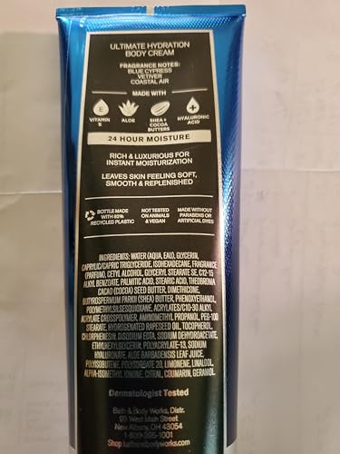 Bath & Body Works Men's Freshwater, Graphite, Ocean Ultimate Hydration Body Creams 8 Ounces Pack of 3
