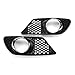 HUAQIEMI 2X pour Mercedes pour Benz Classe C W204 2007-2010 Voiture Avant antibrouillard Lampe Grille Grill Couverture nid d'abeille Hex - Noir
