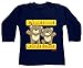 Hariz - Camiseta de manga larga para bebé, diseño de oso de peluche azul Azul Oscuro Talla:6-12 meses