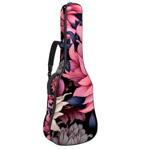 Sac étanche pour guitare à rangement efficace et motif belles fleurs