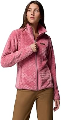 Columbia Women's Fire Side II Sherpa Full Zip Fleece Jacket, Rosette, 2X