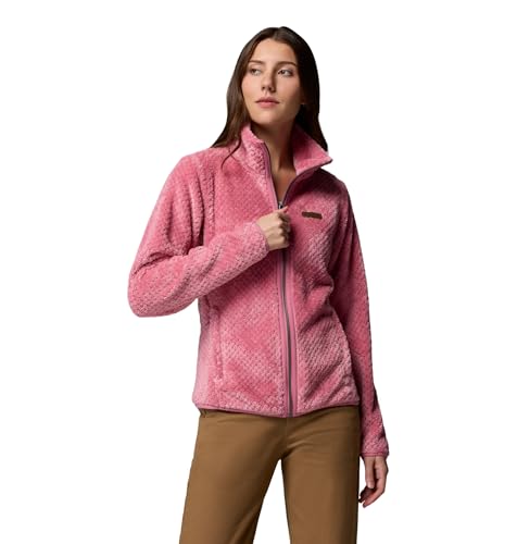 Columbia Women's Fire Side II Sherpa Full Zip Fleece Jacket, Rosette, Small