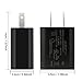 Dericam 5V 1A Micro USB Wall Charger, Android Charger Cable, 5 Volt 1000mA AC to DC Power Adapter for Charging of Android Smartphone/Kindle Fire, Security Camera, 5ft/1.5M Power Cord, US Plug(Black)