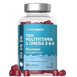 Teen Multivitamin Gummies - 60 Count - 20 Nutrients with Added Omega 3 6 9