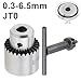 0.3-6.5mm Clamping Range Mini Drill Chuck Taper Mounted Micro Motor Drill Chuck With Chuck Key Lathe Machine Tools Accessories