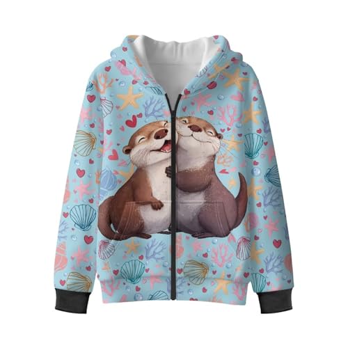 Zip Up Hoodies for Kids Boys Soft Lined Hooded Sweatshirt Fall Winter Long Sleeve Casual Jacket for School S-XL2