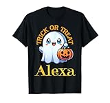 Alexa Personalized Name Cute Ghost Halloween T-Shirt