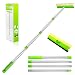 ITTAHO Multi-Use Window Squeegee 2 in 1 Sponge Squeegee Window Cleaner with Extendable Pole Car Windshield Cleaning Tool with Scrubber for Car Home Office Commercial Patio Door High Window Cleaning