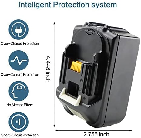 18V 4.0Ah Lithium-ion Replacement Battery for BL1860 BL1850 BL1840 BL1830 BL1820 BL1815 BL1845 BL1835 LXT400 194204-5 Cordless Power Drill Tools Batteries