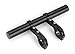 Bicycle Accessories Bike Bracket Handlebar Extension Flashlight Mount Carbon Fiber Extender Aluminum Alloy Holder Space Saver (Double Black)
