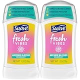 Suave Aluminum-Free Deodorant for Kids, Teen Girls & Boys, Fresh Vibes 2-Pack, 48H Protection, 1.2 Oz Ea