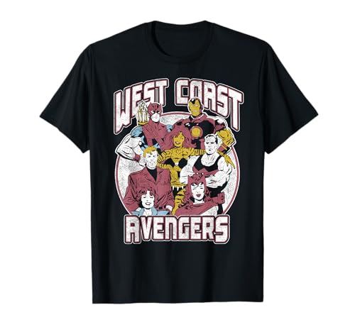 T-shirt Marvel West Coast Avengers vêtement rétro imprimé distressed shirt collector