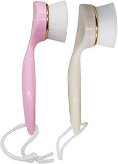 2Pcs Long Handle Facial Cleansing Brush Set S...