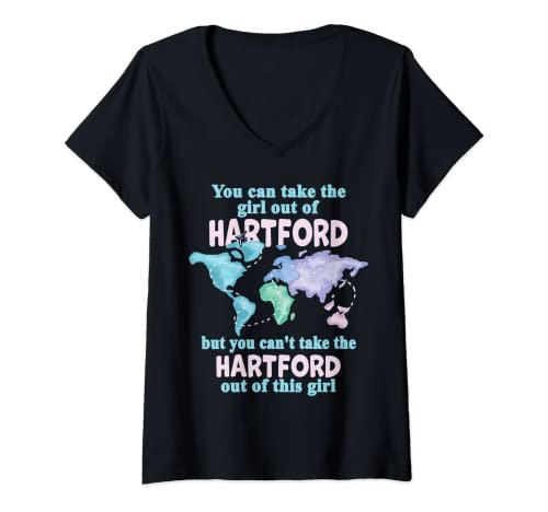 Mujer Mujeres de Hartford - Chica de Hartford Connecticut Camiseta Cuello V