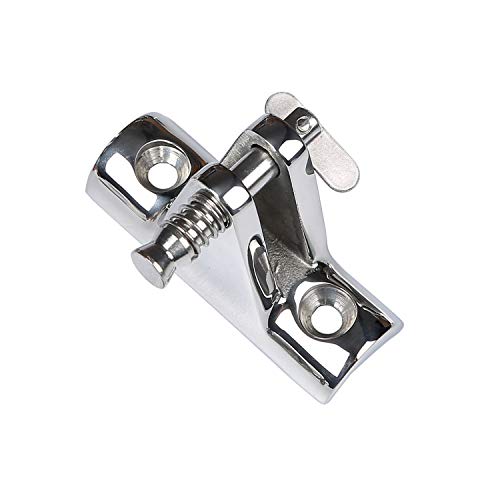 Mx Bimini Top Deck Hinge 90° With Quick Release Pins,316 Stainless Steel Heavy Duty (Concave Base) #TOP3