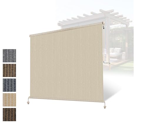 Outdoor Roller Shade,Patio Blinds Roll Up Shades Exterior Cordless Outdoor