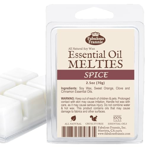 Spice 2.5oz of 100% Pure & Natural Soy Candle Meltie/Tart/Melts with Pure Clove, Orange & Cinnamon Essential Oils