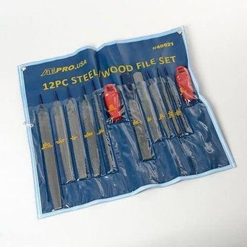 ARC-POWER for 12 Piece Metal Steel Mill Flat Round Bastard File Wood Rasp Rasping Filing Tool