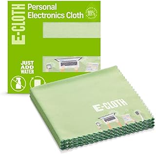 E-Cloth Reusable Personal Electronics Microfibre Cleaning Cloth for Phones, Tablets & Devices, 300 Wash Guarantee, Green, 3 Pack