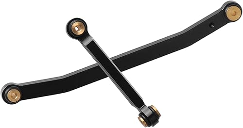 Miniatura 3 de Enlaces de dirección de aluminio para camión Axial SCX24 Brocon C10 Gladiator 124 RC Crawler 4WD (negro)