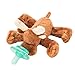 Nookums Paci-Plushies Buddies - Marley The Baby Moose Pacifier Holder - Adapts to Name Brand Pacifiers, Suitable for All Ages, Plush Toy Includes Detachable Pacifier