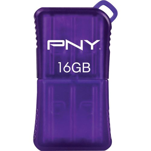 PNY Micro Sleek Attache 16GB USB 2.0 Flash Drive - Purple -P-FDU16GSLK/PRP-GE