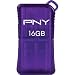 PNY Micro Sleek Attaché 16GB USB 2.0 Flash Drive - Purple -P-FDU16GSLK/PRP-GE