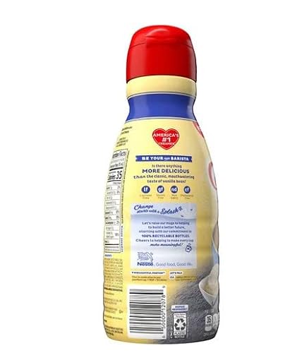 Liquid Coffee Creamer Bundle. Includes Two (2) 32Fl Oz Bottles Of Coffee-Mate Liquid Coffee Creamer, Smooth And Creamy Plus One Authentic Curecor Collective Sticker! (Vanilla Bean) #TOP2