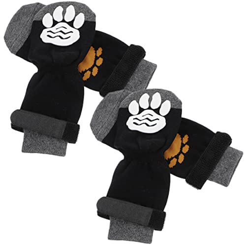 GANAZONO 4Pcs Compact Dog Socks Breathable Cotton Pet Socks with Slip Traction for Dogs Stylish Comfortable Design Paw Protection for Indoor Outdoor Use