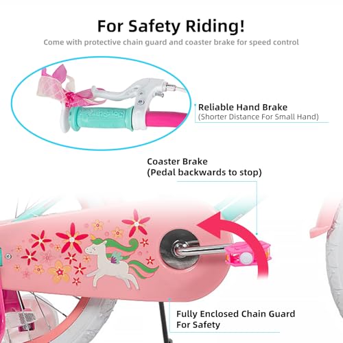 Image of JOYSTAR Unicorn 12-20 inch Kids Bike for Girls Ages 2-10 Years Old