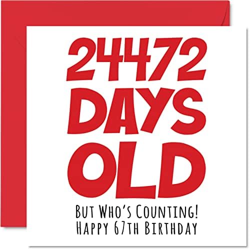 21st Birthday Card for Men Women Him Her - 7670 Days Old - Funny Adult Twenty-One Twenty-First Happy Birthday Card for Brother Sister Son Daughter Cousin, 145mm x 145mm Humour Joke Greeting Cards
