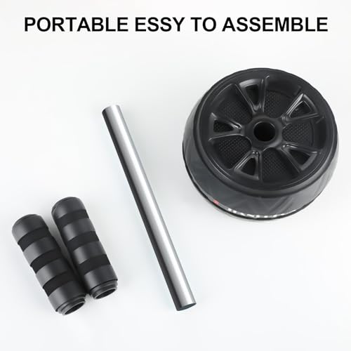 uchroller - Bauchroller AB Roller - Ab Roller Bauchtrainer mit Kniematte - Rutschfester Bauchmuskeltraining Gerät für Zuhause - Geeignet für Anfänger und Profis – Bild 4