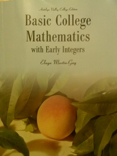 Basic College Mathematics With Early Integers