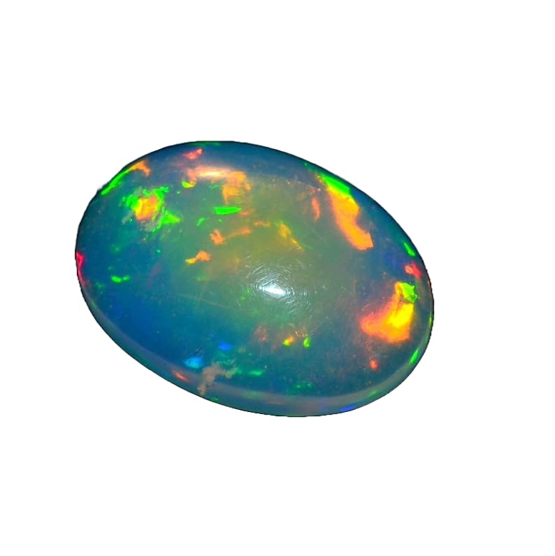 Opale éthiopienne pour remplacer une pierre perdue | Cabochon ovale naturel AAA