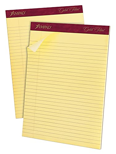 Papier perforé Ampad wide rule jaune 50 feuilles pour simplifier vos notes - 3