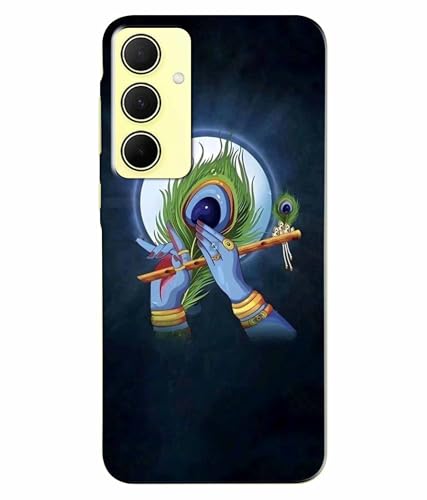 Image of Printed Hard Back Case Cover & Compatible for Samsung Galaxy A35 5G | Samsung A35 5G | Krishna Vector Art (Multicolor) - D1200