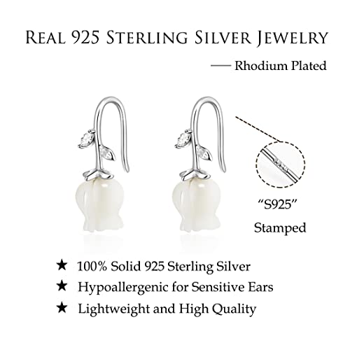 Reffeer 925 Sterling Silver Flower Crawler Cuff Earrings Wraps For Women Girls Flower Wrap Earrings Climber (A-Silver) #TOP6