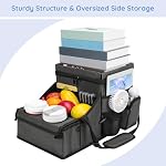 Car Front/Back Seat Organizer with Cup Holder, Grey - Image 4