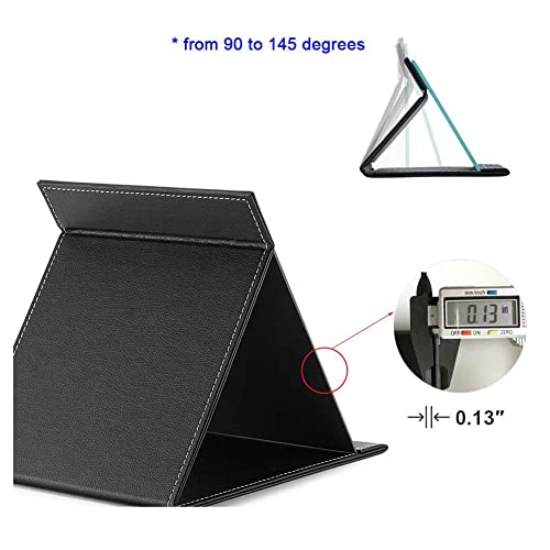 Forshuyu Folding Makeup Mirror (10X7 Inch),Portable Office Desktop Travel Mirror ,Pu Leather Mirror With Adjustable Stand #TOP2