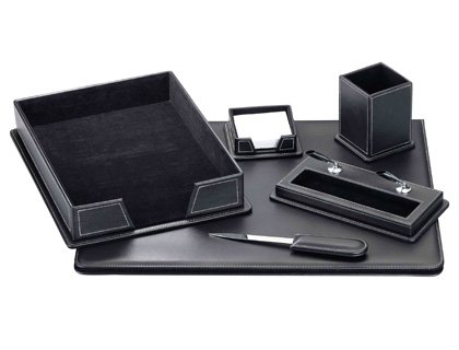 - Escribania de sobremesa simil piel juego de 6 piezas b