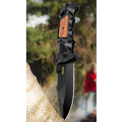 Canivete Retrátil Portátil De Bolso Faca Camping Pesca Caça