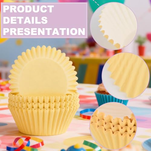 Image of 600 Pack Pastel Cupcake Liners Colorful Cupcake Wrappers Baking Cup Standard Size Muffin Liners for Spring Easter Baby Shower Wedding Birthday Pride Party Candy Cake Decorations Supplies