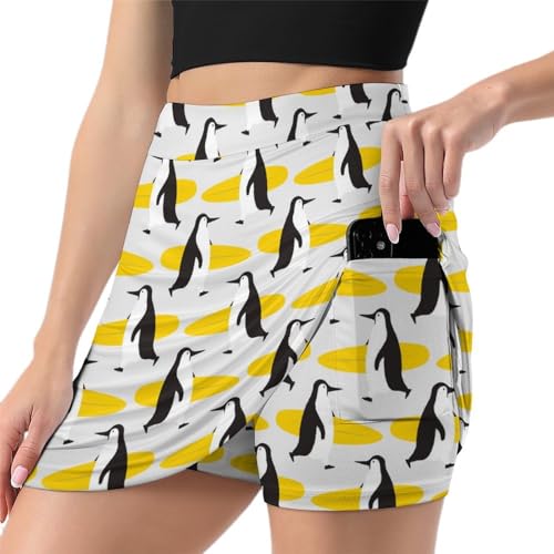 Mini jupe de course avec poche intégrée et short extensible Pingouin femme