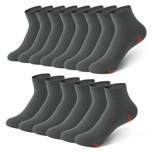 Honeysea Running Socks Womens Socks - Crew Socks for Women Ankle Socks Running Socks Dark Grey Socks for Women Hiking Socks for Women Socks Size 7-9 Athletic Socks for Women Clothes -  11