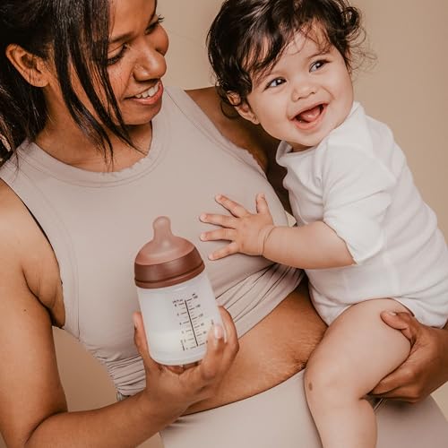 Suavinex, Zero Zero Anti-Colic Bottle with Silicone Slow Flow Teat (S) for Babies +0 Months and Newborns, Breastfeeding, Breast Milk and Formula Compatible, 180 ml, Deep