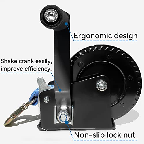Aofcreli AK-QP-JP Boat Trailer Winch 1600Lbs Hand Winch thumb #4