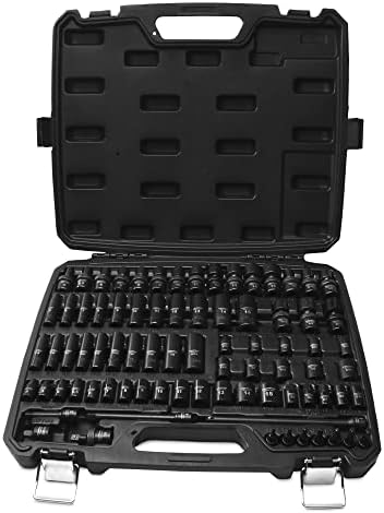 TIGHTSPOT 1/4" Drive 80pc Impact Socket MASTER SET, our Most Complete Set Ever with SAE & Metric from 3/16 Inch - 9/16 Inch, 4mm - 15mm, Standard/Deep/Universal & Torx & Inverted Torx Sockets & More