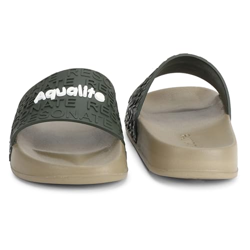 Image of Aqualite NEO-266 Men Slide Slippers with Comfotable Sole Slip-On Flat Flip Flops, Sliders, Chappal & Comfort Insole Slipper for Men